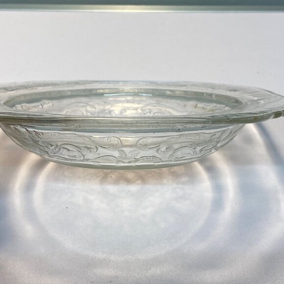 Vintage Federal Depression Glass Clear Madrid Square Soup Bowl 1930's 7 inches - Picture 10 of 11